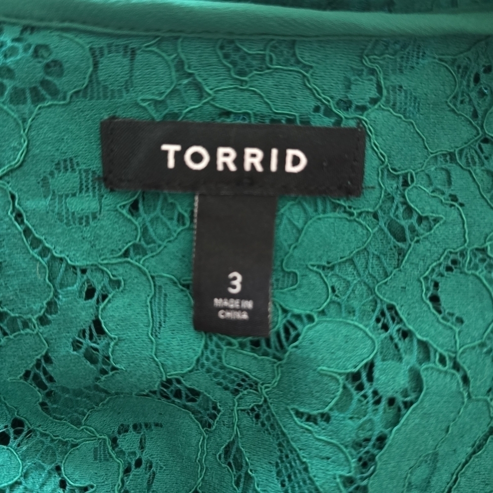 🔥Torrid Lace Trench Coat, Size 3 - Picture 8 of 10